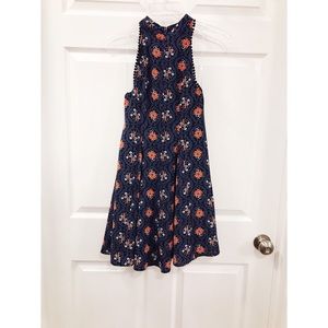 Mini Blue Floral Dress